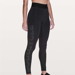 NWT Lululemon X SoulCycle Ride And Reflect Tight Leggings Pant 28” Black Size 4